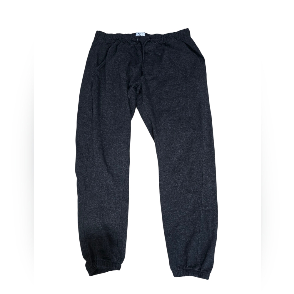 SAVE THE OCEAN Black Recycled Drawstring JOGGERS SWEATPANTS Mens Size‎ XL